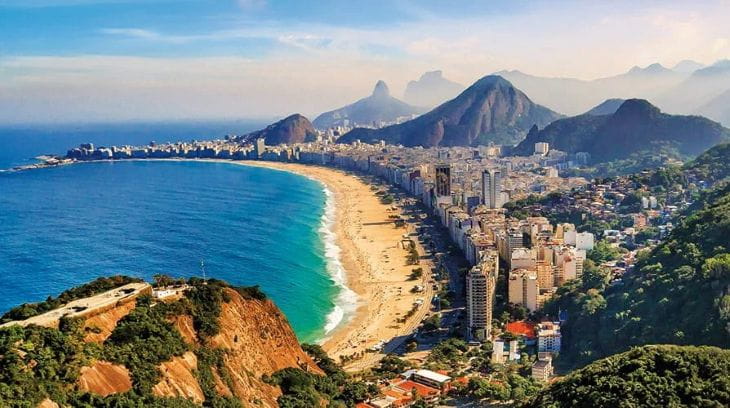 The beaches of Copacabana and Ipanema in Rio de Janeiro